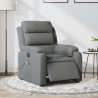 Sillón reclinable de masaje eléctrico tela gris oscuro 1