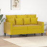 Sofá de 2 plazas terciopelo amarillo 120 cm 1