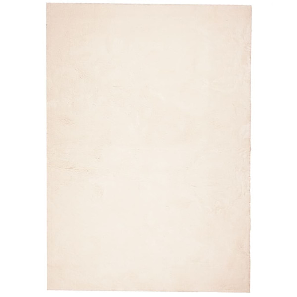 Tapete de cabelo curto suave e lavável HUARTE Beige 200x280 cm M 2