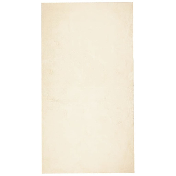 Tapete pelo curto macio e lavável HUARTE 60x110 cm cor creme M 2