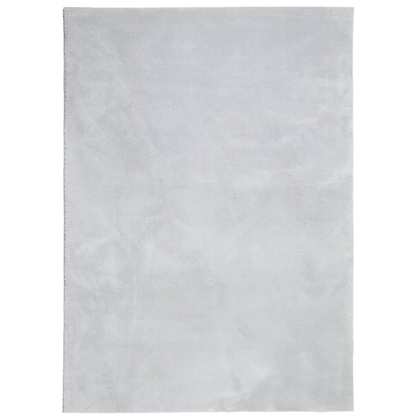 Alfombra de pelo corto suave lavable HUARTE gris 160x230 cm M 2