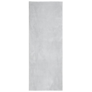 Alfombra de pelo corto suave lavable HUARTE gris 80x200 cm H