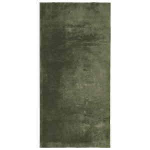 Alfombra pelo corto suave lavable HUARTE verde bosque 100x200cm H