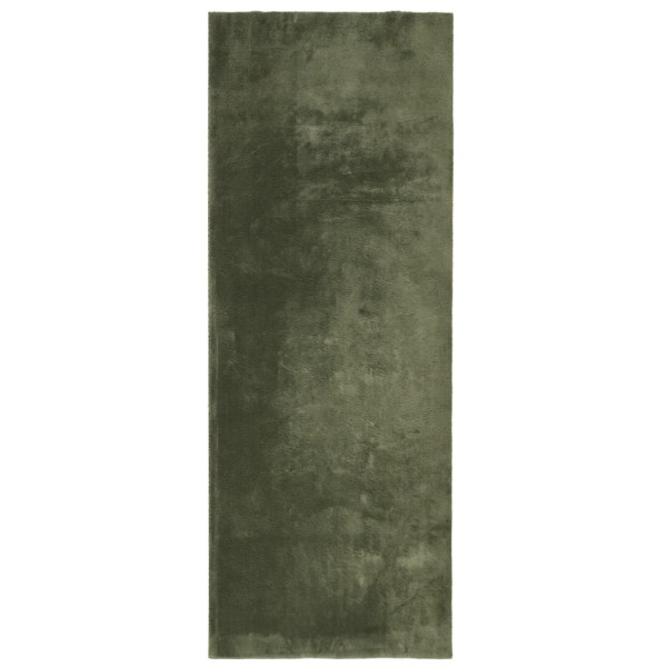 Tapete cabelo curto suave lavável HORTA verde floresta 80x200 cm M 2