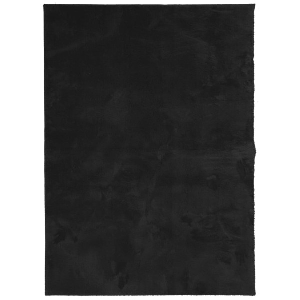 Tapete de cabelo curto suave e lavável HUARTE preto 240x340 cm M 2