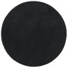 Alfombra de pelo corto suave lavable HUARTE negro Ø 100 cm 2