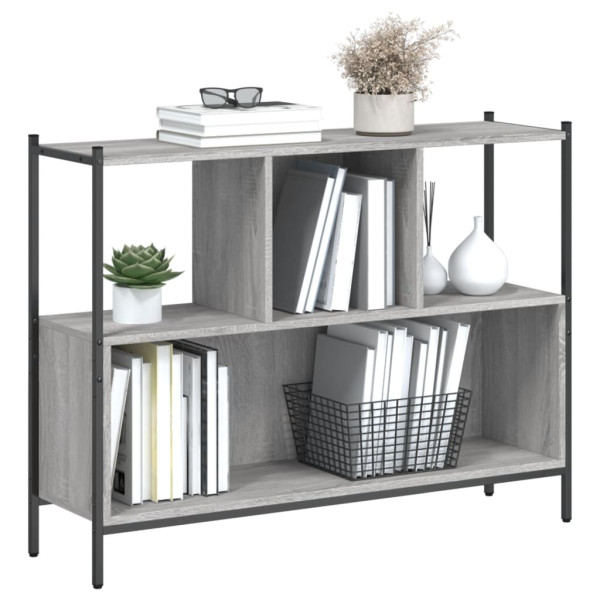 Estantería madera de ingeniería gris Sonoma 102x28x77.5 cm M 4