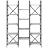 Estantería madera de ingeniería gris Sonoma 127.5x28.5x172.5 cm 5