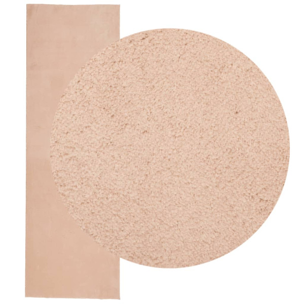 Alfombra de pelo corto suave lavable HUARTE rosado 80x250 cm M 3