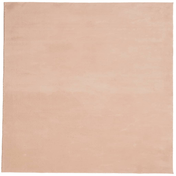 Tapete pelo curto macio e lavável HUARTE 200x200 cm rosa-pálido M 2