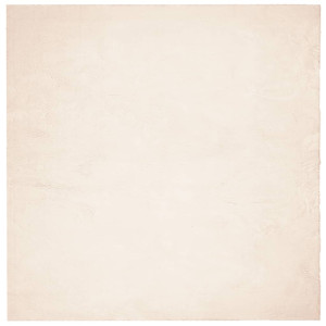 Alfombra de pelo corto suave lavable HUARTE beige 120x120 cm H