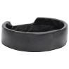 Cama para perros felpa y cuero sintético negra 69x59x19 cm 5
