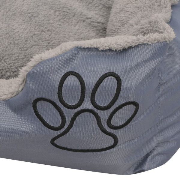 Cama para perro con cojín acolchado talla S gris M 4