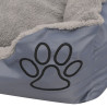 Cama para perro con cojín acolchado talla S gris 4