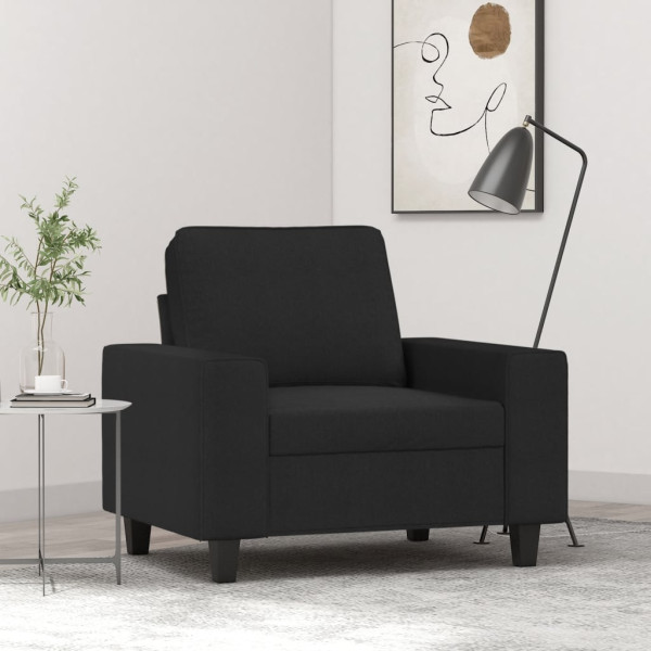Sillón de tela negro 60 cm D