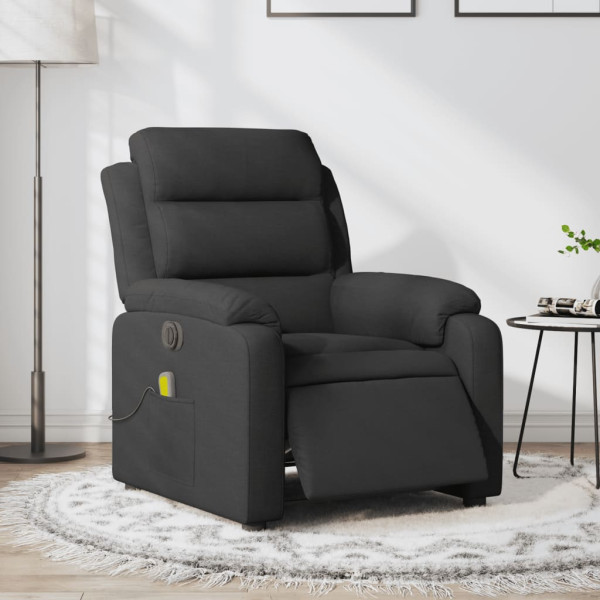 Sillón reclinable de masaje eléctrico tela negro D