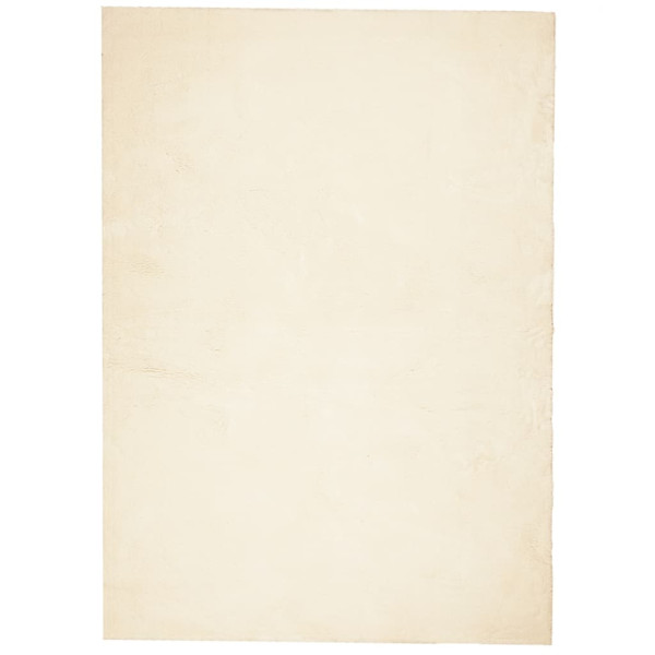 Tapete de cabelo curto suave lavável HUARTE creme 200x280 cm M 2