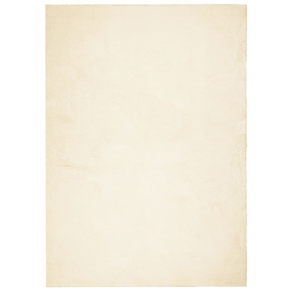 Alfombra de pelo corto suave lavable HUARTE crema 160x230 cm M 2