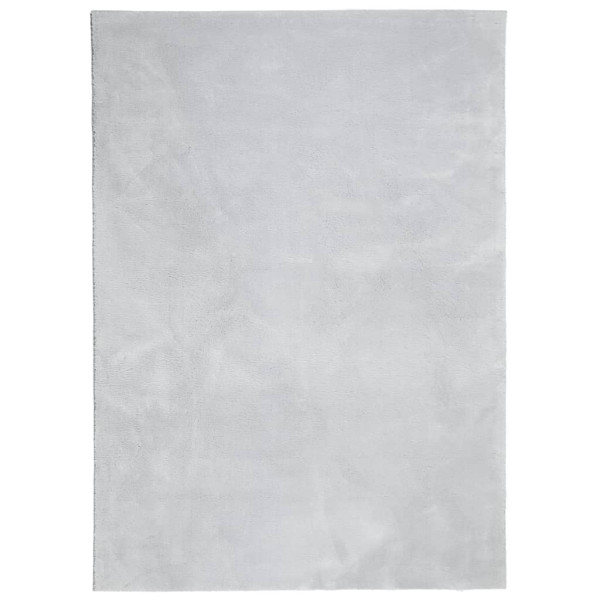 Tapete de cabelo curto suave lavável HUARTE cinza 200x280 cm M 2