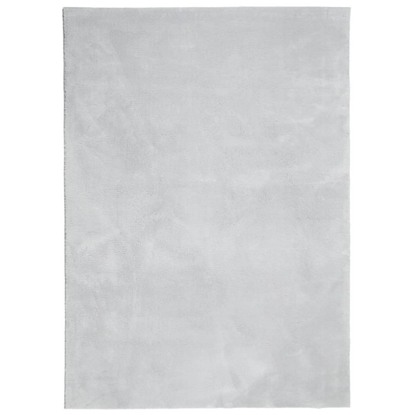 Tapete de cabelo curto suave lavável HUARTE cinza 240x340 cm M 2