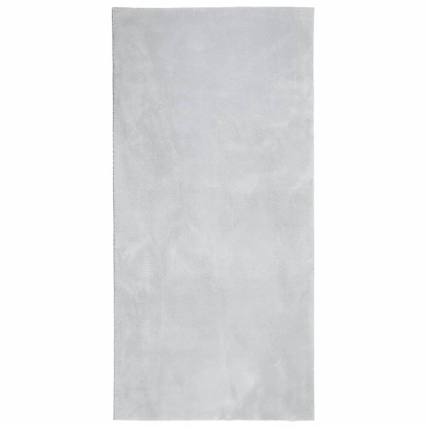 Alfombra de pelo corto suave lavable HUARTE gris 100x200 cm M 2
