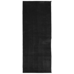 Tapete de cabelo curto suave e lavável HORTE preto 80x200 cm H