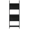 Librería de 5 estantes madera ingeniería negro 60.5x24x166.5 cm 5