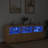 Aparador com luzes LED 181.5x37x67 cm carvalho sonoma 3