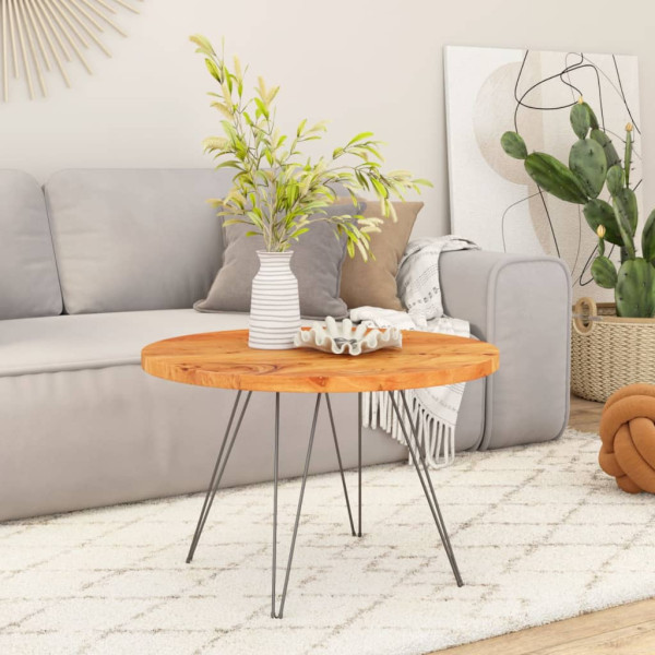 Tablero de mesa redondo madera maciza de acacia Ø80x2.5 cm M 2