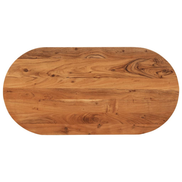 Tablero de mesa ovalado madera maciza de acacia 100x50x3.8 cm D