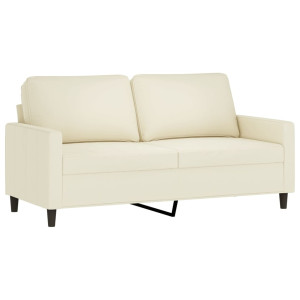 Sofá de 2 lugares veludo 140 cm cor creme H
