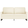 Sofá de 2 plazas terciopelo color crema 140 cm 3