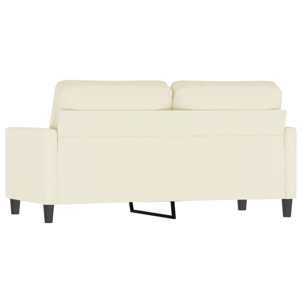 Sofá de 2 lugares veludo 140 cm cor creme M 5