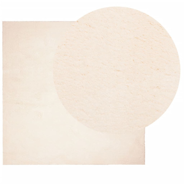 Tapete de cabelo curto suave lavável HUARTE beige 240x240 cm M 3