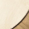 Tapete pelo curto macio e lavável HUARTE Ø 80 cm cor creme 4