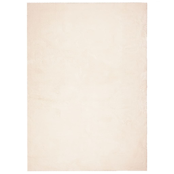 Alfombra de pelo corto suave lavable HUARTE beige 120x170 cm M 2