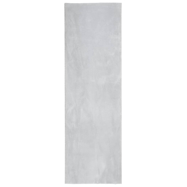 Alfombra de pelo corto suave lavable HUARTE gris 80x250 cm M 2