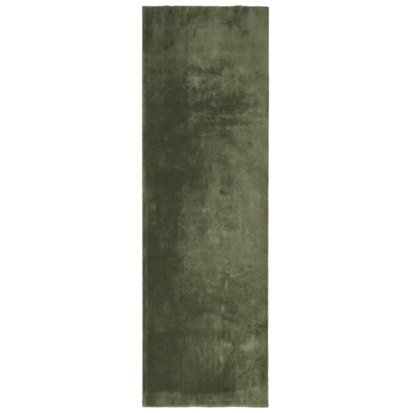 Tapete cabelo curto suave lavável HORTA verde floresta 80x250 cm M 2