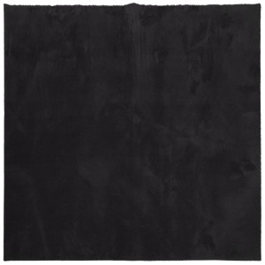 Tapete de cabelo curto suave e lavável HUARTE preto 240x240 cm H