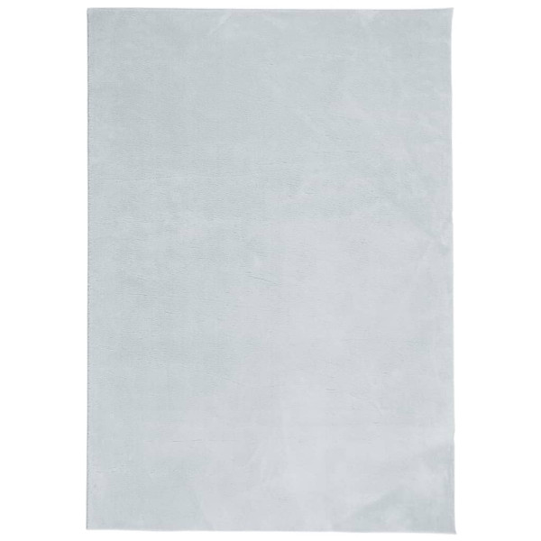 Alfombra de pelo corto suave lavable HUARTE azul 140x200 cm M 2