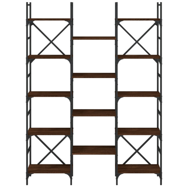 Estantería madera de ingeniería roble marrón 127.5x28.5x172.5cm M 5
