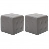 Mesas de cabeceira 2 pcs 30x30x30 cm couro artificial cinzento 1