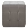 Mesas de cabeceira 2 pcs 30x30x30 cm couro artificial cinzento 3