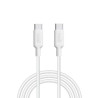 Cable USB Compatible COOL Universal TIPO-C a TIPO-C (1 metro) Blanco 3 Amp 1