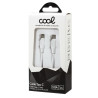 Cable USB Compatible COOL Universal TIPO-C a TIPO-C (1 metro) Blanco 3 Amp 2