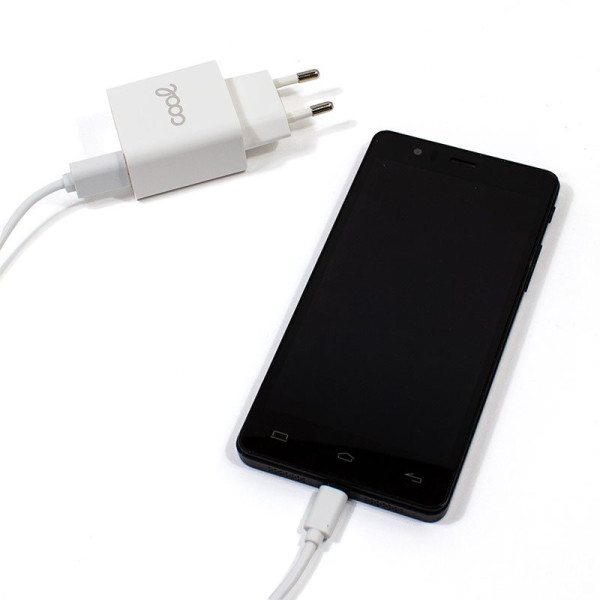 Carregador Vermelho Micro-usb Universal 3Amp (taxa rápida) COOL Kit 2 em 1 branco M 3