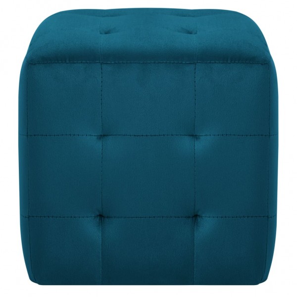 Mesitas de noche 2 unidades terciopelo azul 30x30x30 cm M 3