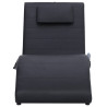Chaise longue de massagem c/ almofada couro artificial preto 3