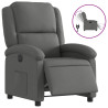 Sillón reclinable eléctrico de tela gris oscuro 2