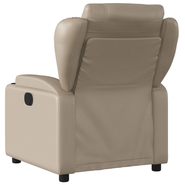 Sillón reclinable de masaje eléctrico cuero sintético capuchino M 4